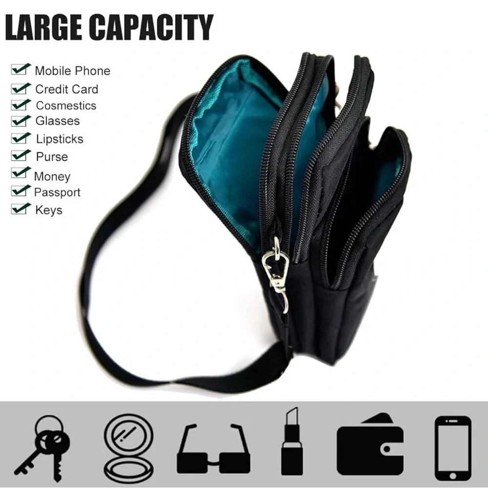 Black Men's Crossbody Bag